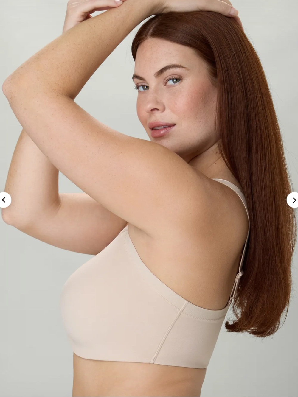 WonderBra Easyfit Wirefree Front Close Bra Nude Almond Size 40D NWT Lightweight - Picture 4 of 12